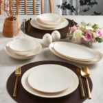 Güral Porselen Camelia  54 Parça 12 Kişilik Porselen Yemek Takımı Altın File