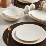 Güral Porselen Camelia  54 Parça 12 Kişilik Porselen Yemek Takımı Altın File - Görsel 3