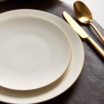 Güral Porselen Camelia  54 Parça 12 Kişilik Porselen Yemek Takımı Altın File - Görsel 4