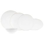 Karaca Fine Pearl Extra Chanak 55 Parça 12 Kişilik Yemek Takımı Gold