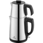 Emsan Bella Gusto Çay Makinesi 1,8 l Su Isıtıcı 0,7 l Çelik Çift Demlik Inox Otomatik Kapanma - Görsel 2