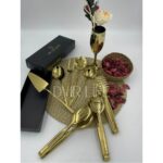 Zetmon Dmr Life 8 Parça Gold Sos Servis Seti ve Maşa Servis Sunum Seti (18/10)