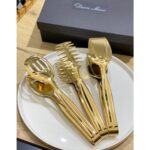 Zetmon Gold Servis Sunum Makarna Pasta Salata Kek Maşa Seti Takımı 3'lü - Görsel 2