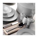 Kütahya Porselen 53 Parça 12 Kişilik Beyaz Düz Tasarım Şık ve Zarif Porselen Yemek Takımı - Görsel 3