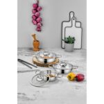 Polochef Paslanmaz Çelik Sahan Seti Silver Saplı 6 Parça - Görsel 2