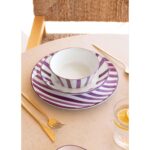 The Mia Joy Yemek Takımı 6 Kişilik 24 Parça Mor 2401 - Görsel 3