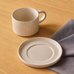 Karaca Massimo Çay Fincanı ve Tabağı Krem 195 ml