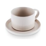 Karaca Massimo Çay Fincanı ve Tabağı Krem 195 ml - Görsel 3