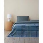 English Home Textured Grid Kolay Ütülenir Tek Kişilik Nevresim Takımı 160X220 cm Lacivert