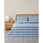 English Home Cuby Kolay Ütülenir Çift Kişilik Nevresim Seti 200X220 cm Seledon - Mavi