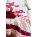 Zadetex Modern Çizgili Nevresim Takımı Çift Kişilik Çarşafı Lastikli - Görsel 2