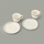 Evidea Kitchen Luna 2'li Espresso Fincanı - Krem / Siyah - Görsel 2