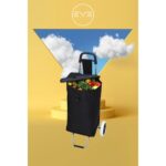 Eve Tekstil Lüks Pazar Arabası Ses Yapmaz Tekerlekli, Su Geçirmez Çantalı - Görsel 3