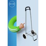 Eve Tekstil Lüks Pazar Arabası Ses Yapmaz Tekerlekli, Su Geçirmez Çantalı - Görsel 5