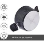 Karaca Defne Biogranit V2 7 Parça Tencere Seti Black - Görsel 4