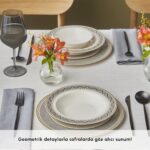 Karaca Elegance Bone Globe 24 Parça 6 Kişilik Yemek Takımı - Görsel 5