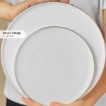 Karaca Fine Bone Meridian 55 Parça 12 Kişilik Yemek Takımı Gold - Görsel 5