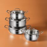 Karaca Arena 8 Parça Indüksiyon Tabanlı Çelik Tencere Seti