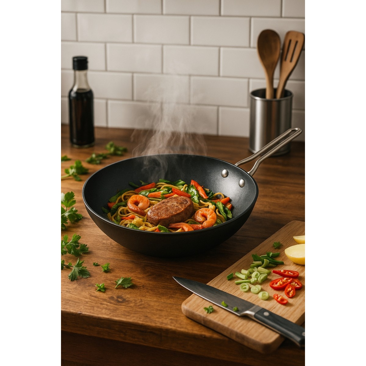 110001200027994.jpg Gigilli Fin Wok Tava 28 cm - Görsel 1