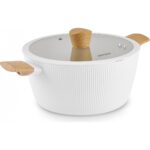 Karaca x Refika Swiss Crystal Purelıne Indüksiyon Tabanlı Servis Gereçli 12 Parça Tencere Seti Almond Cream - Görsel 3