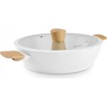 Karaca x Refika Swiss Crystal Purelıne Indüksiyon Tabanlı Servis Gereçli 12 Parça Tencere Seti Almond Cream - Görsel 4