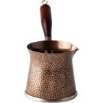 ArnaBella Cezpot Telveli 6 Kişilik Ahşap Saplı Döküm Cezve - Mıknatıslı Ocaklara Uyumlu