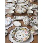 Rossev Muse Garden 42 Parça 6 Kişilik Porselen Kahvaltı Takımı – Çiçek ve Kelebek Desenli - Görsel 2