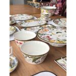 Rossev Muse Garden 42 Parça 6 Kişilik Porselen Kahvaltı Takımı – Çiçek ve Kelebek Desenli - Görsel 3