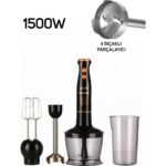 Savio Sarex Blender Set 3in1 1500W Doğrama / Çırpma / Karıştırma - Görsel 2