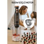 Savio Sarex Blender Set 3in1 1500W Doğrama / Çırpma / Karıştırma - Görsel 5