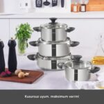 Karaca Buca İndüksiyon Tabanlı 8 Parça Çelik Tencere Seti - Görsel 4