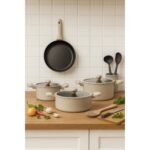 Gigilli GAL 7 Parça Tencere Seti Krem