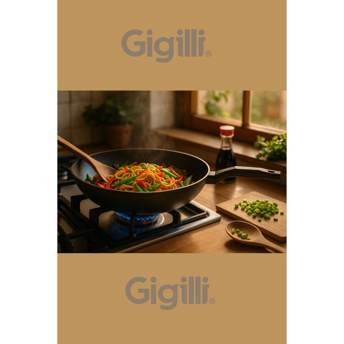 110001205593186.jpg Gigilli Gal Wok Tava 28 cm - Görsel 1