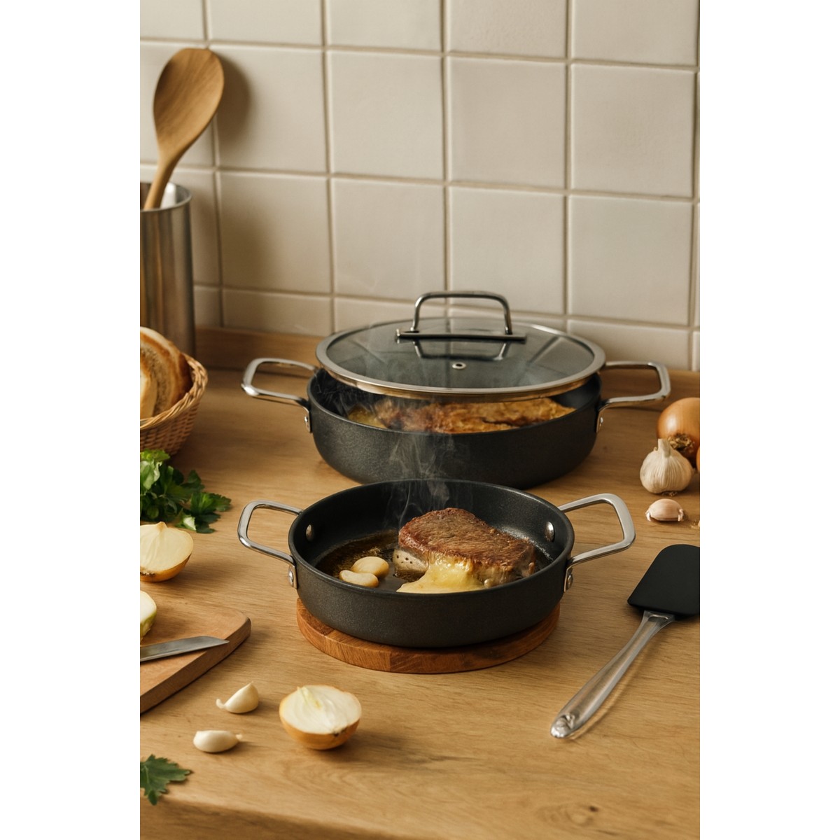 110001205595452.jpg Gigilli FİN 6 Parça Sahan Seti Siyah - Görsel 1