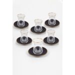 Rakle Black 12 Parça Çay Seti 132 cc