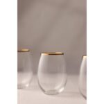 Rakle Astoria Gold 4'lü Su Bardağı Seti 350 cc - Görsel 2