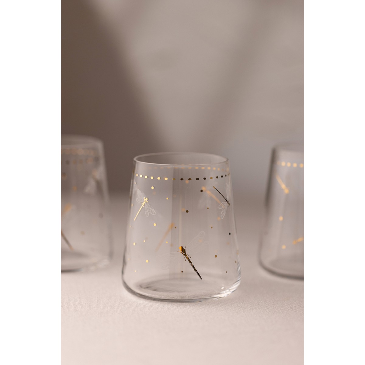 110001205605070.jpg Rakle Dragonfly 4'lü Su Bardağı Seti 420 cc - Görsel 1