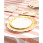 Madame Coco Faisceau 6 Kişilik 15 Parça Sunum Yemek Takımı - Sarı/beyaz - Görsel 2