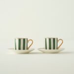Bella Maison Blossom Porselen 2'li Kahve Fincanı Seti Yeşil (90 Cc)