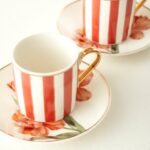 Bella Maison Blossom Porselen 2'li Kahve Fincanı Seti Kırmızı (90 Cc) - Görsel 2