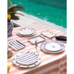 Madame Coco Marine 6 Kişilik 15 Parça Sunum Yemek Takımı - Mavi/beyaz