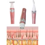 3 Başlıklı Kıl Tüy Temizleyici Epilasyon Aleti Tüm Cilt Tiplerine Uygun - Görsel 2