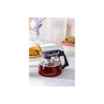 Isıya Dayanıklı Borosilikat Cam Demlik, Kendinden Süzgeçli, Şık Tasarım (1500 Ml)