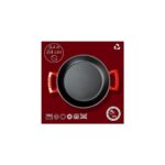 Döküm Yuvarlak Sahan Döküm Demir Yekpare Çift Kulplu ÇAP(Ø)24CM. Kırmızı - Görsel 4