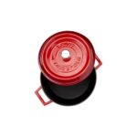 Döküm Yuvarlak Tencere, Trendy, 24 Cm, 4.49 L Hacim, Kırmızı - Görsel 3