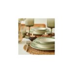 Maison Monica Stoneware 12 Parça 4 Kişilik Yemek Takımı Yeşil - Görsel 4
