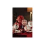 Bone Olympos 6 Kişilik 28 Parça Yemek Takımı Kırmızı Dekorlu 11573 - Görsel 2