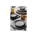 Moderna 18 Parça 6 Kişilik Yemek Takımı Gri