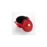 Metal Döküm Mini Tencere, 10 Cm, 0.35 L Hacim, Kırmızı - Görsel 2