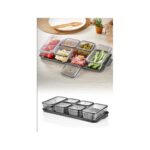 Stile Cucina 6 Dikdörtgen Bölmeli Kapaklı Kahvaltılık Seti Akrilik